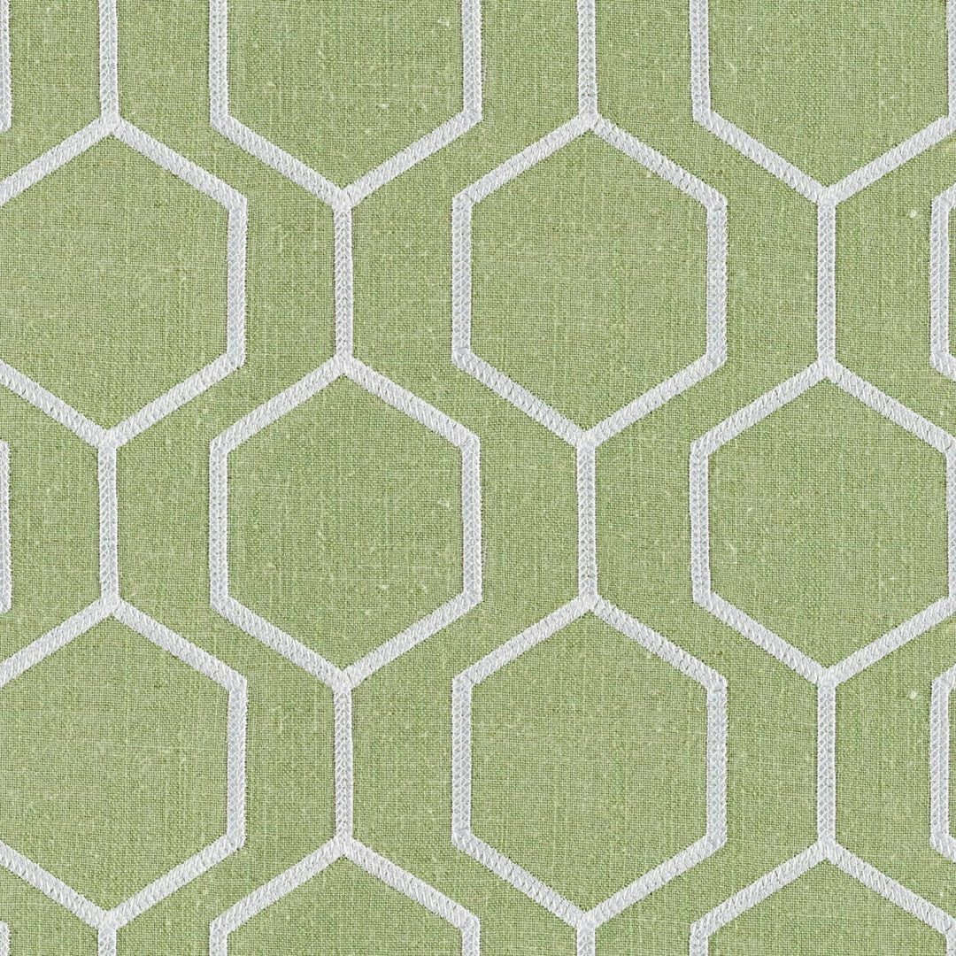 MIRANO Hexagon Embroidery Linen Fabric