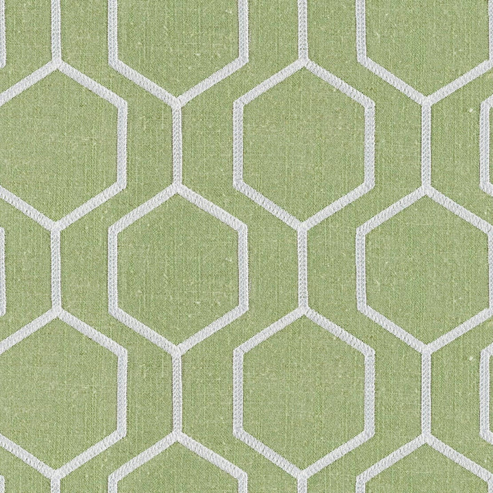 MIRANO Hexagon Embroidery Linen Fabric