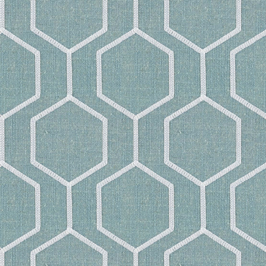 MIRANO Hexagon Embroidery Linen Fabric