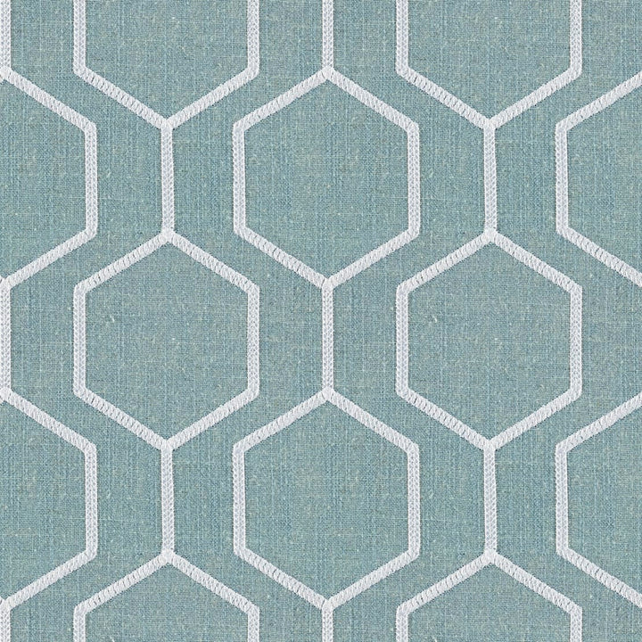 MIRANO Hexagon Embroidery Linen Fabric