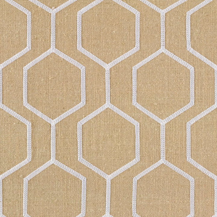 MIRANO Hexagon Embroidery Linen Fabric