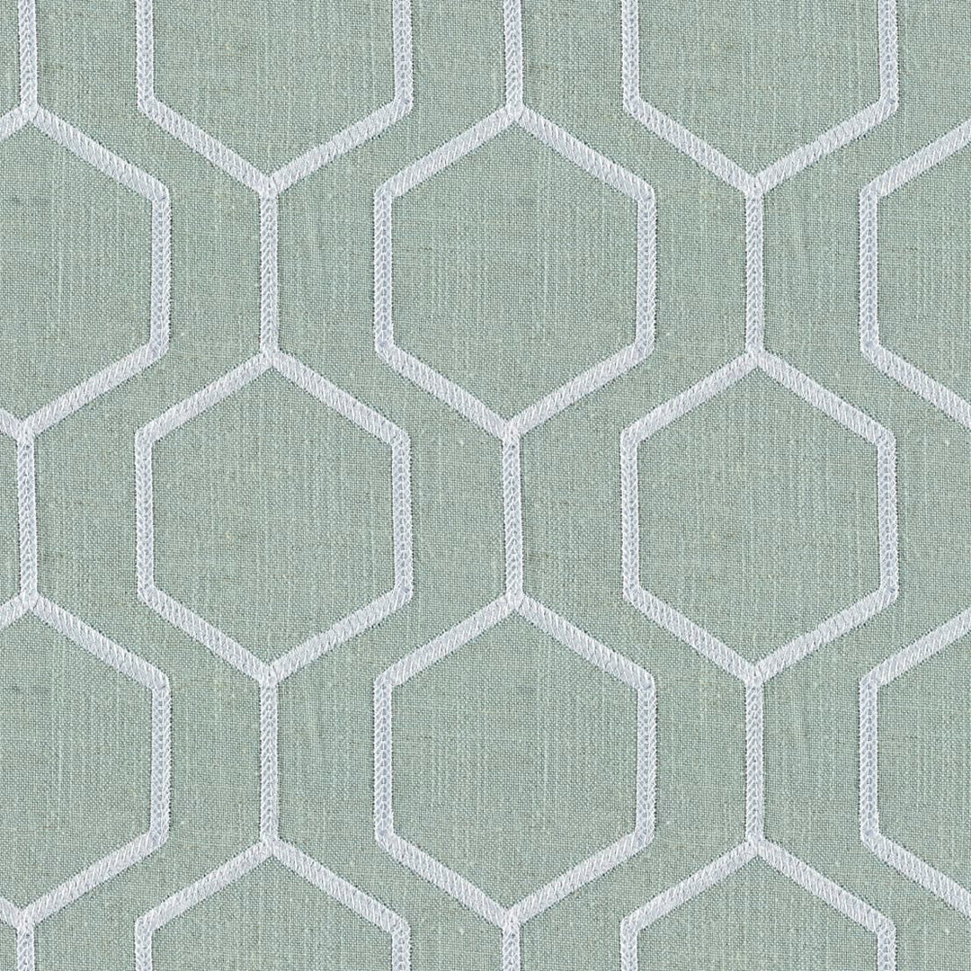 MIRANO Hexagon Embroidery Linen Fabric