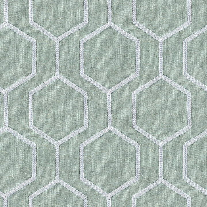MIRANO Hexagon Embroidery Linen Fabric
