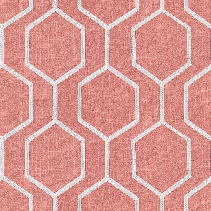 MIRANO Hexagon Embroidery Linen Fabric