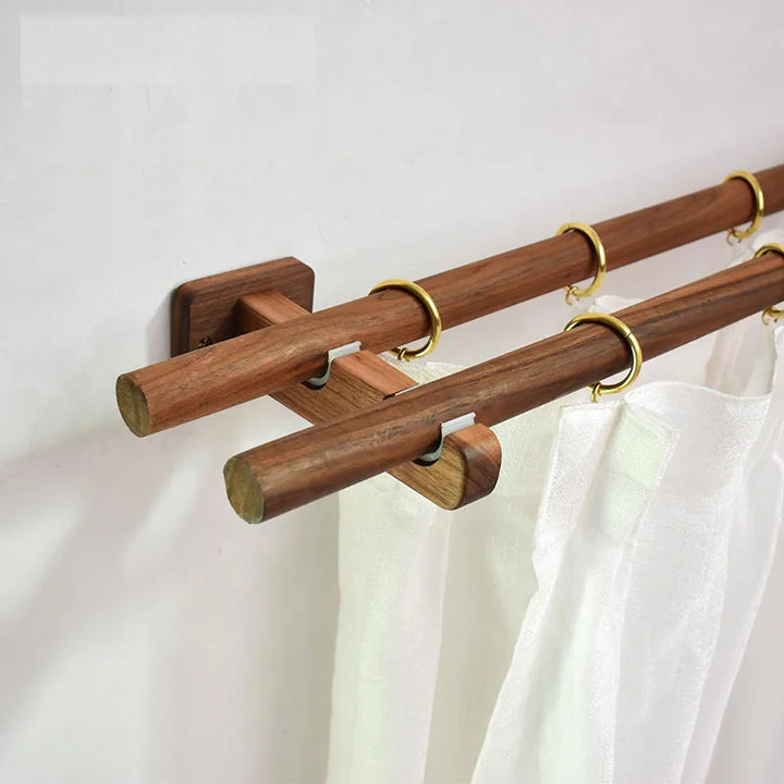 Mid Century Curtain Drapery Rod Set