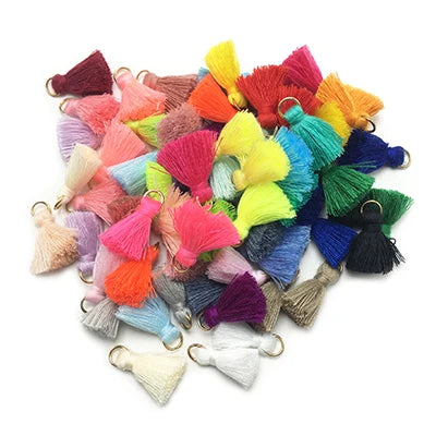 10 pc Savelle Mini Cotton Key Tassels