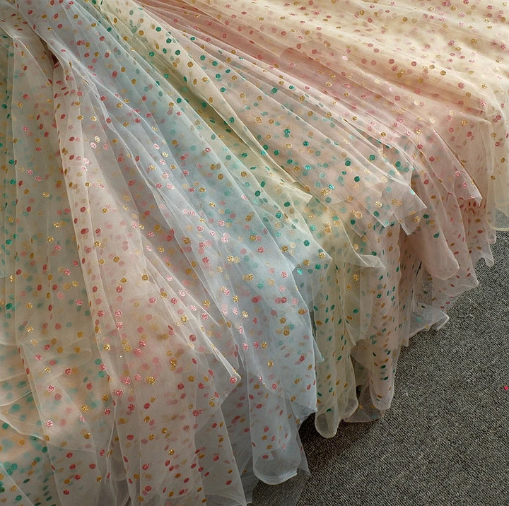 Vire Embroidered Tulle Lace Fabric