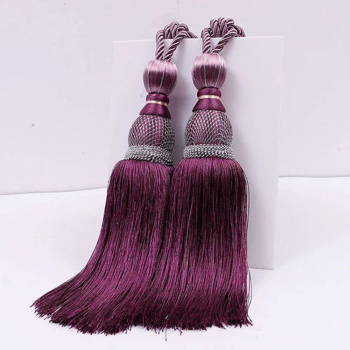 2 PC Celure Curtain Tassel Tiebacks