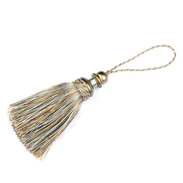 1 PC / Gold Trim Key Tassel