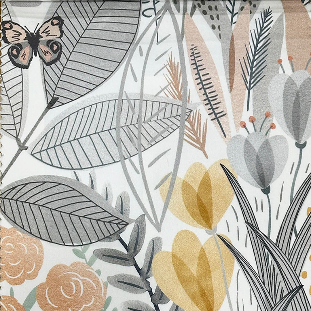 Everly Gray Yellow 100% Cotton Fabric