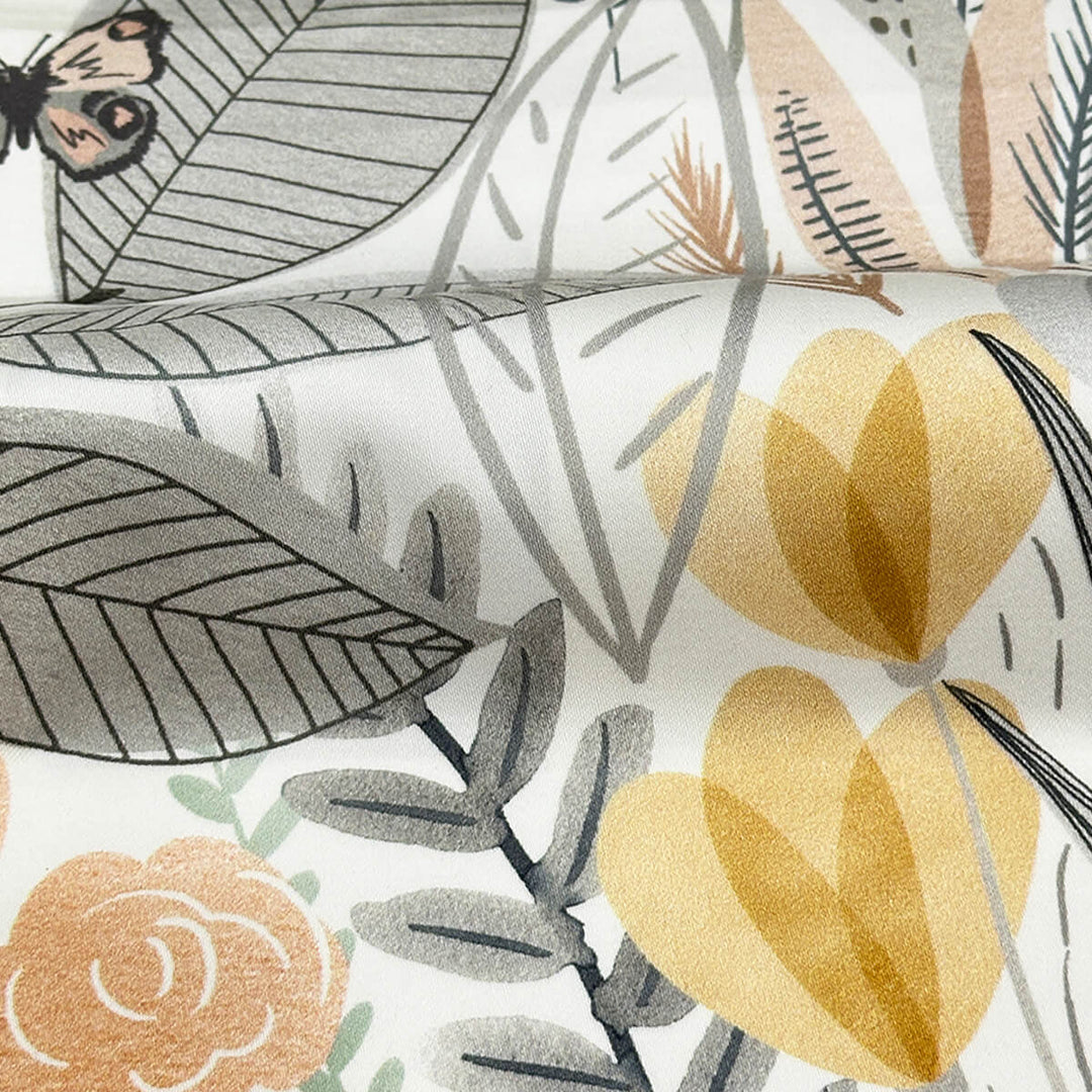 Everly Gray Yellow 100% Cotton Fabric