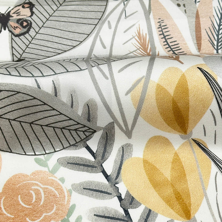 Everly Gray Yellow 100% Cotton Fabric