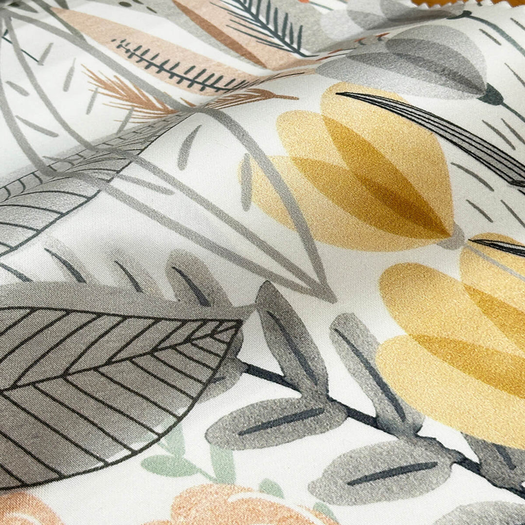 Everly Gray Yellow 100% Cotton Fabric