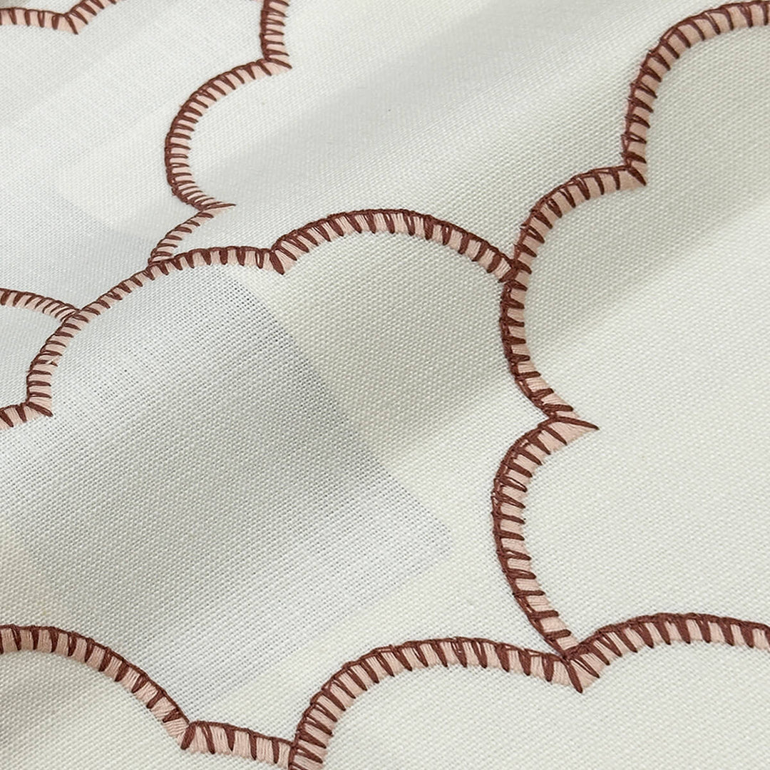 Willow Ivory Pink 100% Cotton Fabric