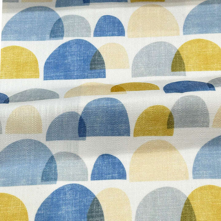 Saylor Ivory Blue 100% Cotton Fabric