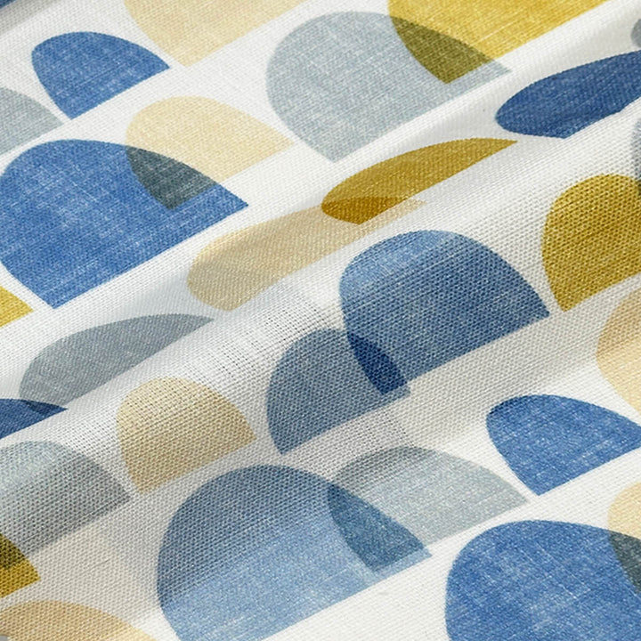 Saylor Ivory Blue 100% Cotton Fabric