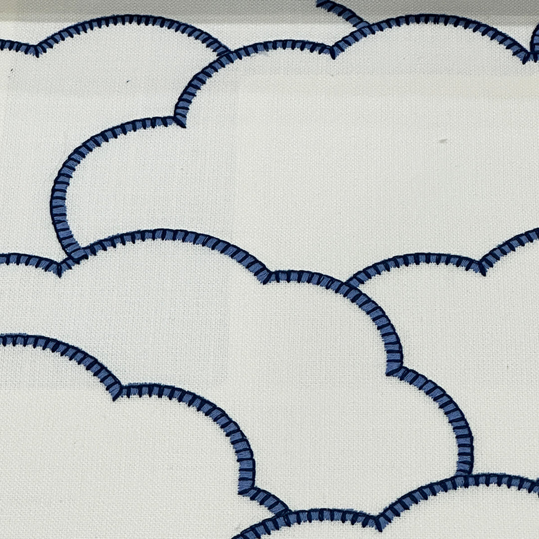 Willow Ivory Blue 100% Cotton Fabric