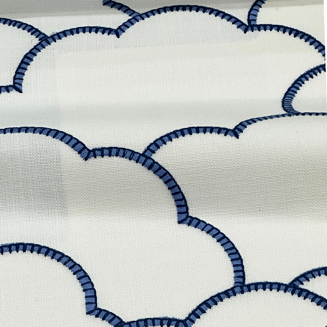 Willow Ivory Blue 100% Cotton Fabric