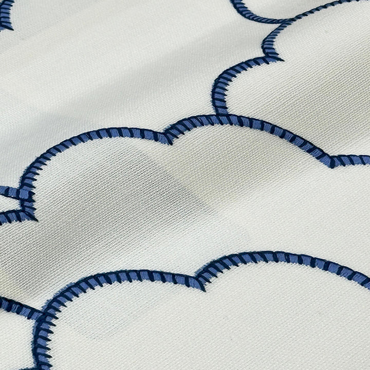 Willow Ivory Blue 100% Cotton Fabric
