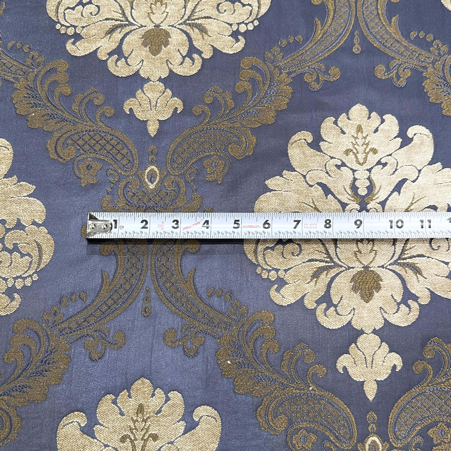 Labelle Damask Brocade Jacquard Dark Blue Fabric – Classic Modern