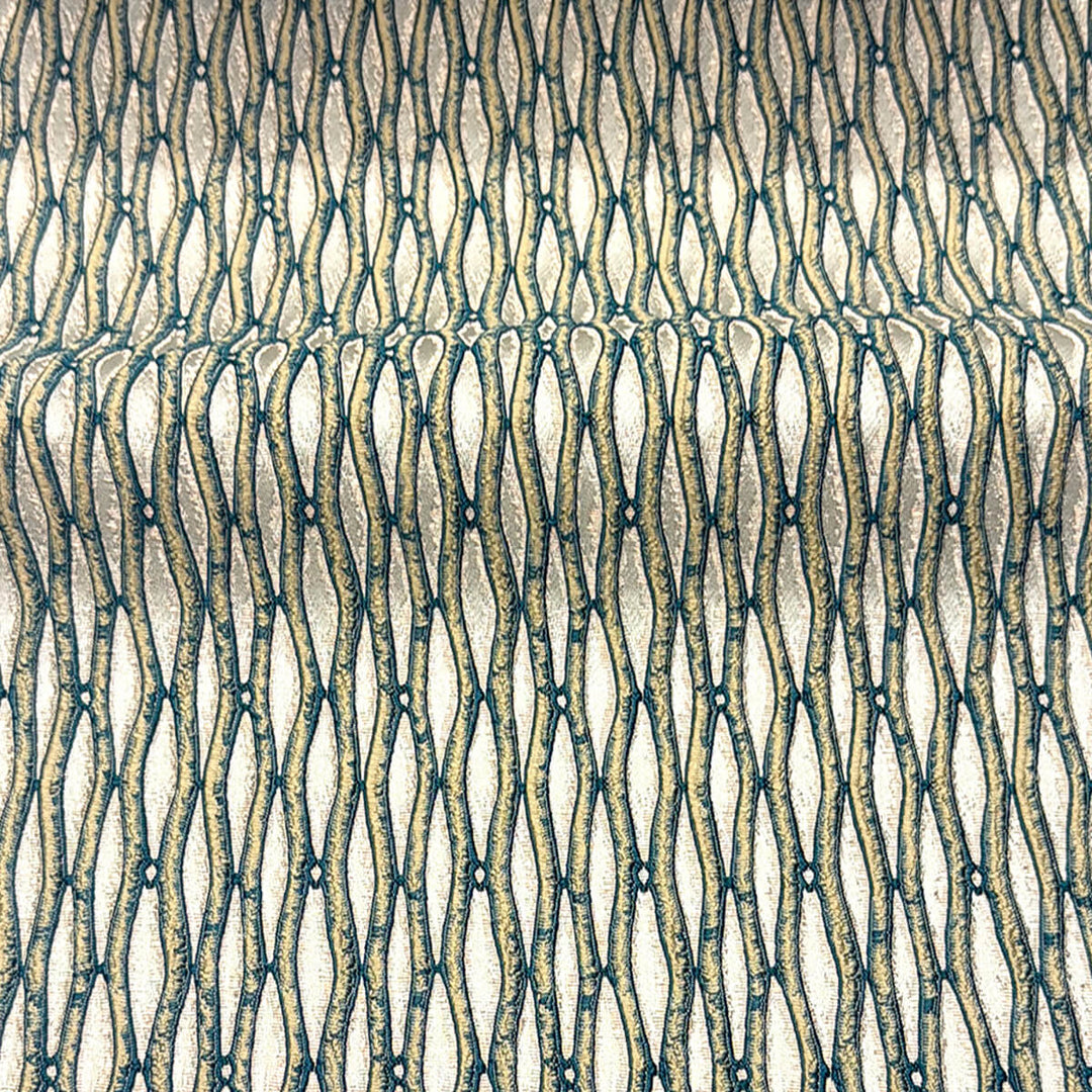 Montrelle Moss Green Textured Damask Jacquard Brocade Fabric
