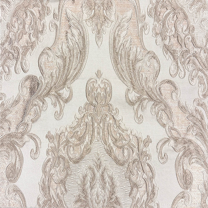 Eldenburg Beige Textured Damask Jacquard Brocade Fabric