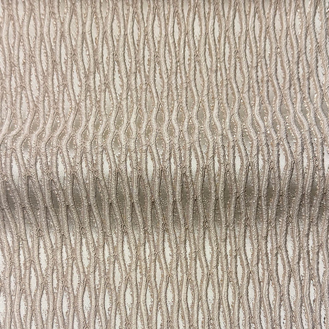 Montrelle Beige Textured Damask Jacquard Brocade Fabric