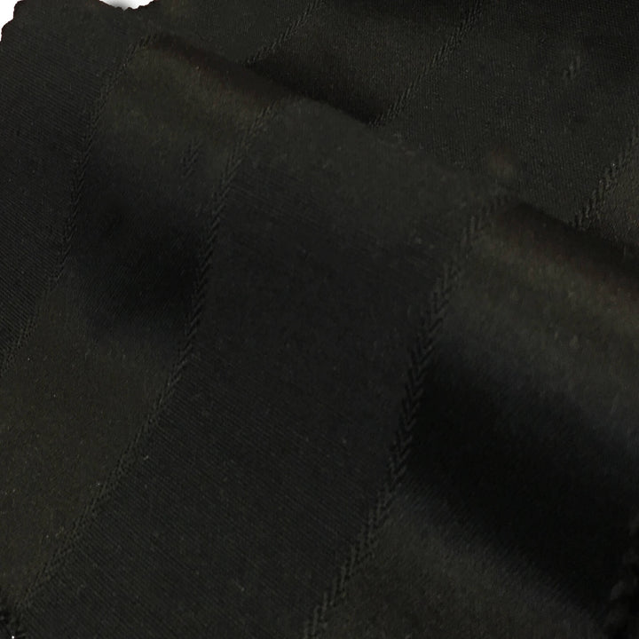 BARITON Black Classic Contrasting Striped Brocade Jacquard Fabric