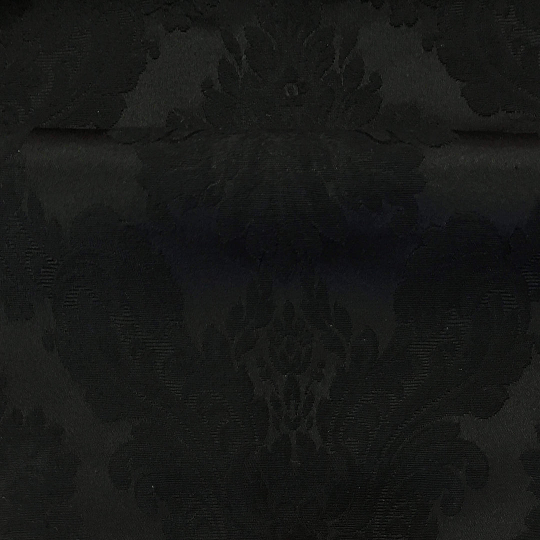 TENOR Black Large Damask Jacquard Fabric