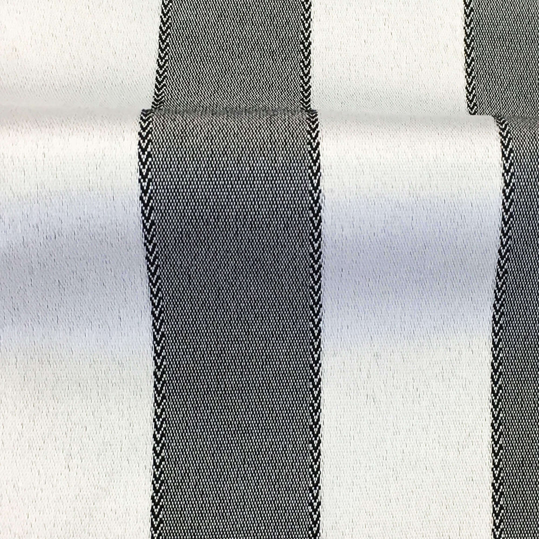 BARITON Dark Gray Beige Classic Contrasting Striped Brocade Jacquard Fabric