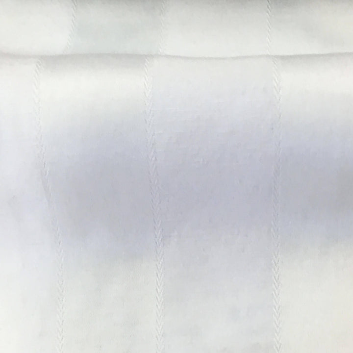BARITON White Classic Contrasting Striped Brocade Jacquard Fabric