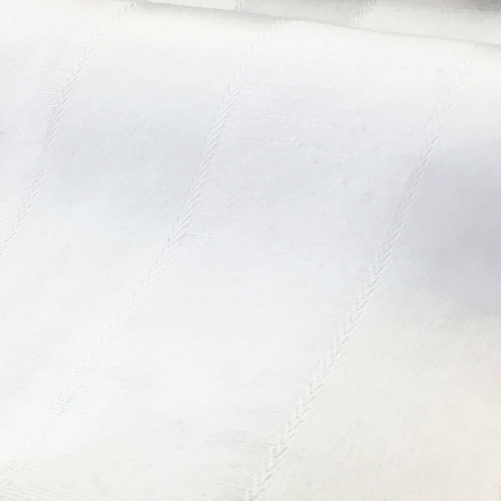 BARITON White Classic Contrasting Striped Brocade Jacquard Fabric