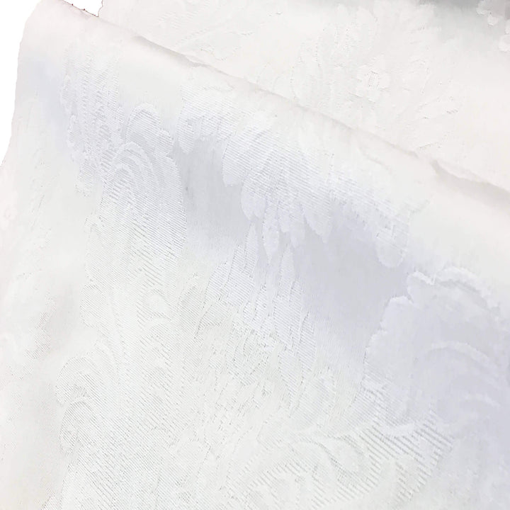 TENOR White Large Damask Jacquard Fabric