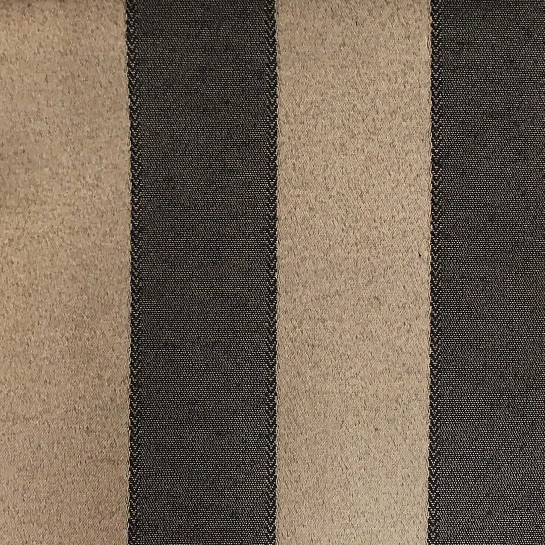BARITON Bronze Brown Classic Contrasting Striped Brocade Jacquard Fabric