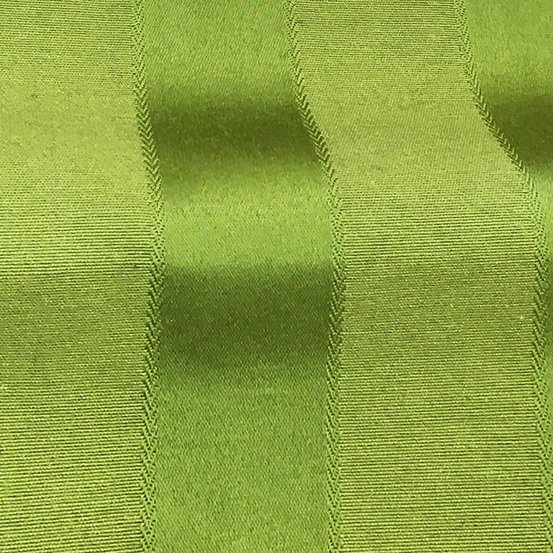 BARITON Lime Green Classic Contrasting Striped Brocade Jacquard Fabric