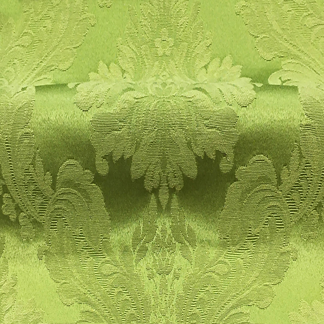 Tessuto jacquard verde muschio damascato grande Vivian largo 108 pollici 