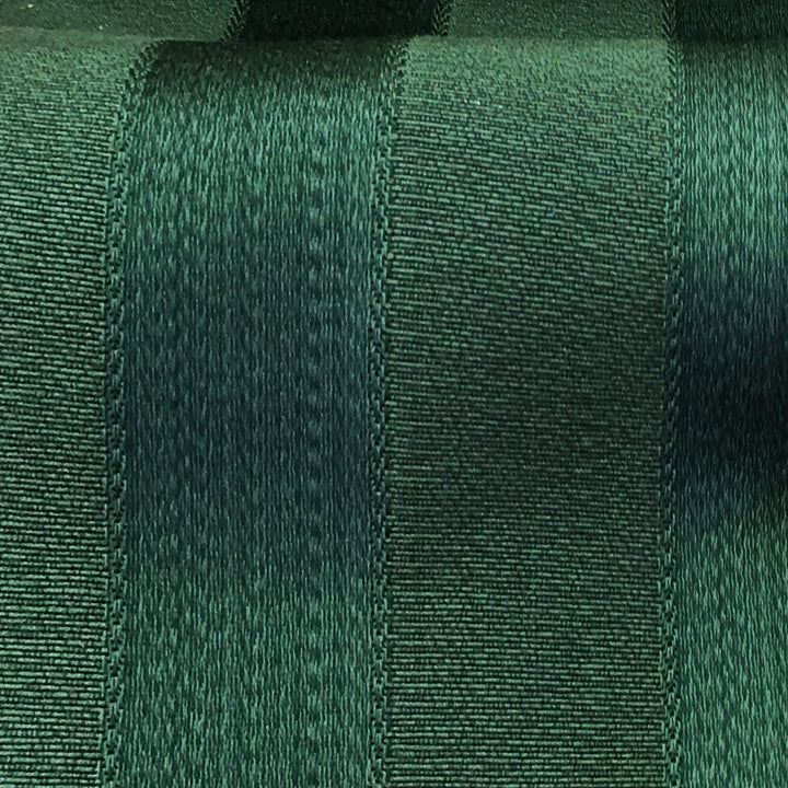 BARITON Hunter Green Classic Contrasting Striped Brocade Jacquard Fabric