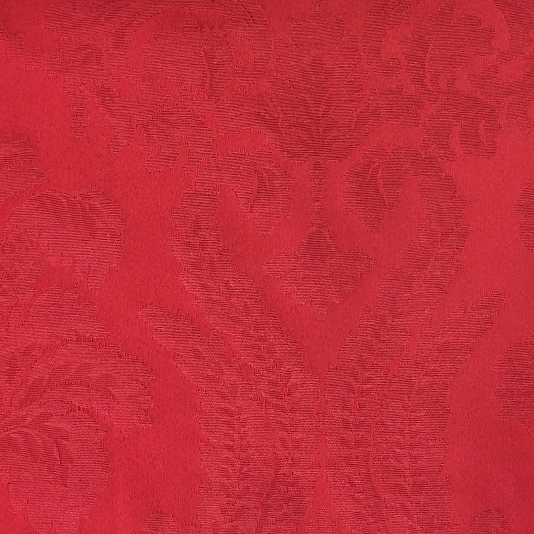 TENOR Burgundy Red Large Damask Jacquard Fabric