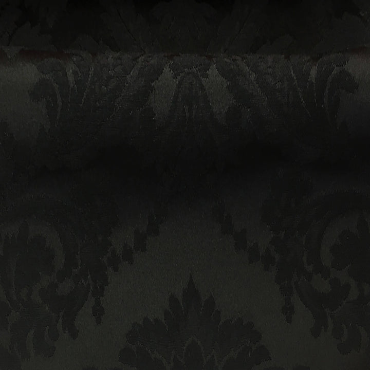 TENOR Black Large Damask Jacquard Fabric