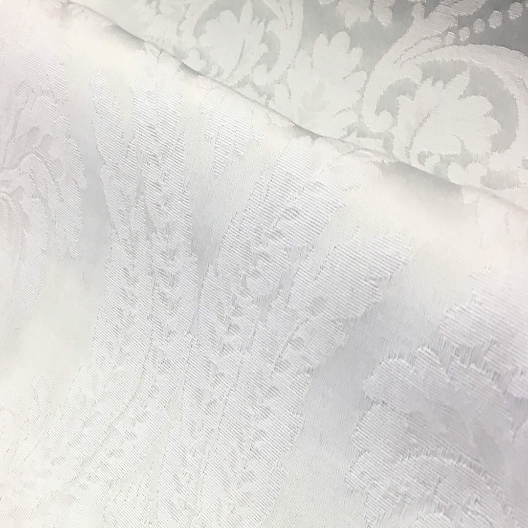 TENOR White Large Damask Jacquard Fabric