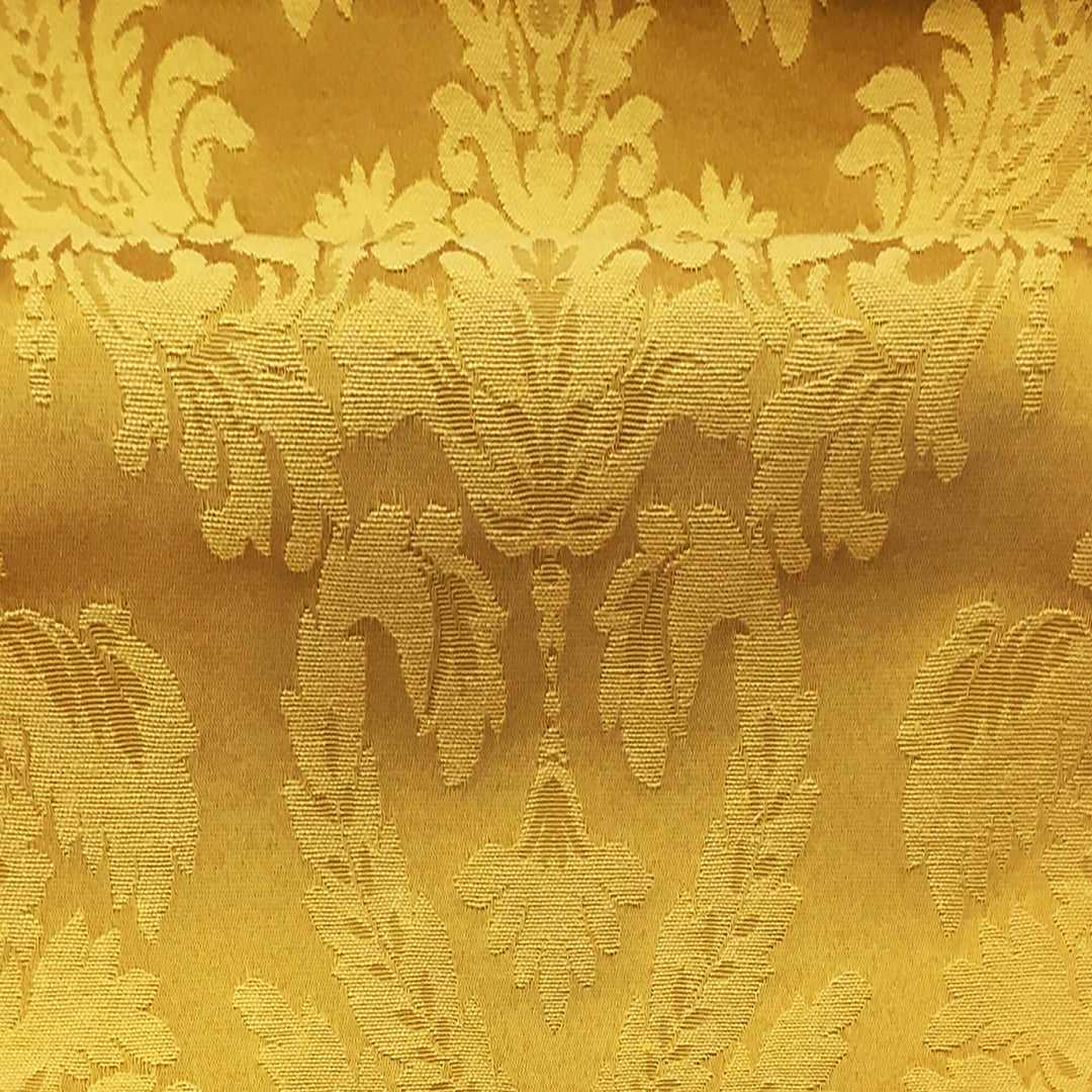 TENOR Canary Yellow Large Damask Jacquard Fabric