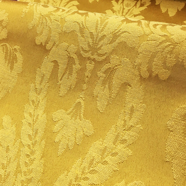 TENOR Canary Yellow Large Damask Jacquard Fabric