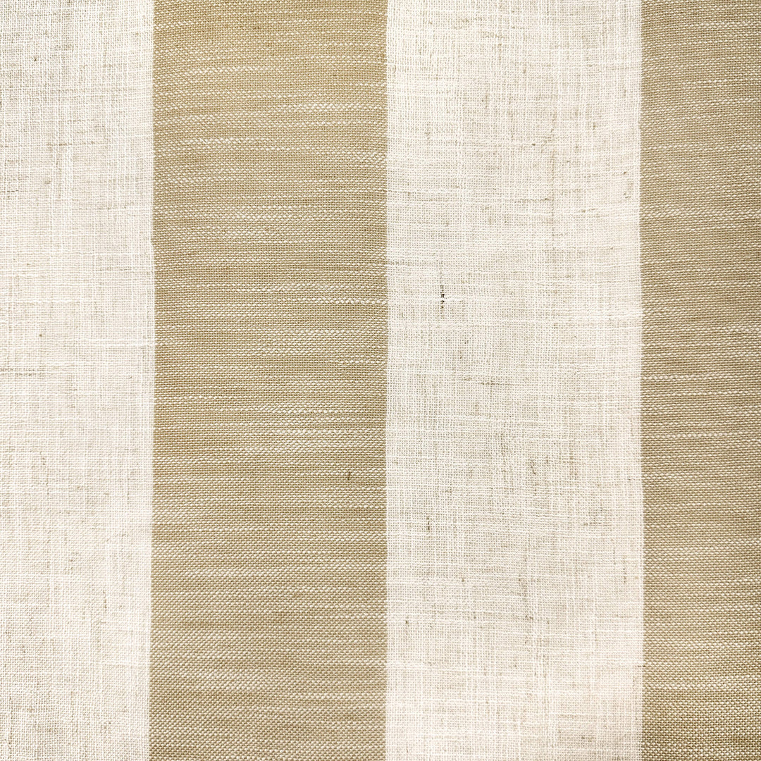 118" WIDE Winchester Natural Beige Stripe Poly Linen Fabric