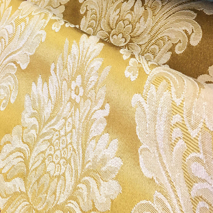 TENOR Yellow Large Damask Jacquard Fabric