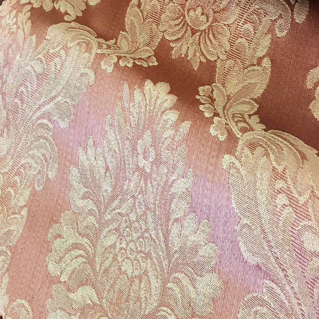 TENOR Pink Gold Large Damask Jacquard Fabric