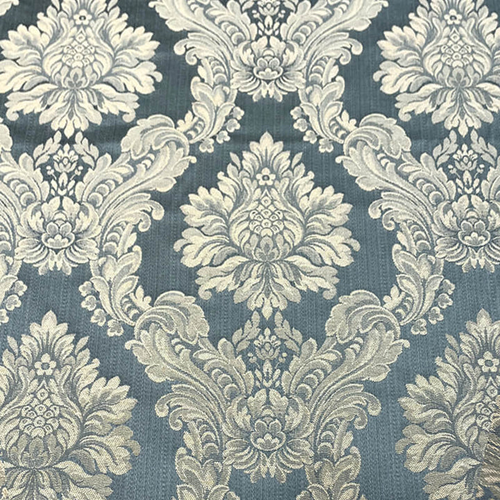 TENOR Blue Large Damask Jacquard Fabric