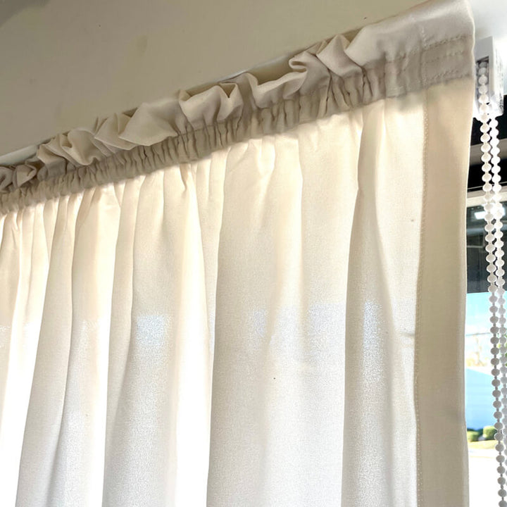 Sheer Ruffled Austrian Roman Shade Wallcovering / Custom Made Window Treatment Door Blinds