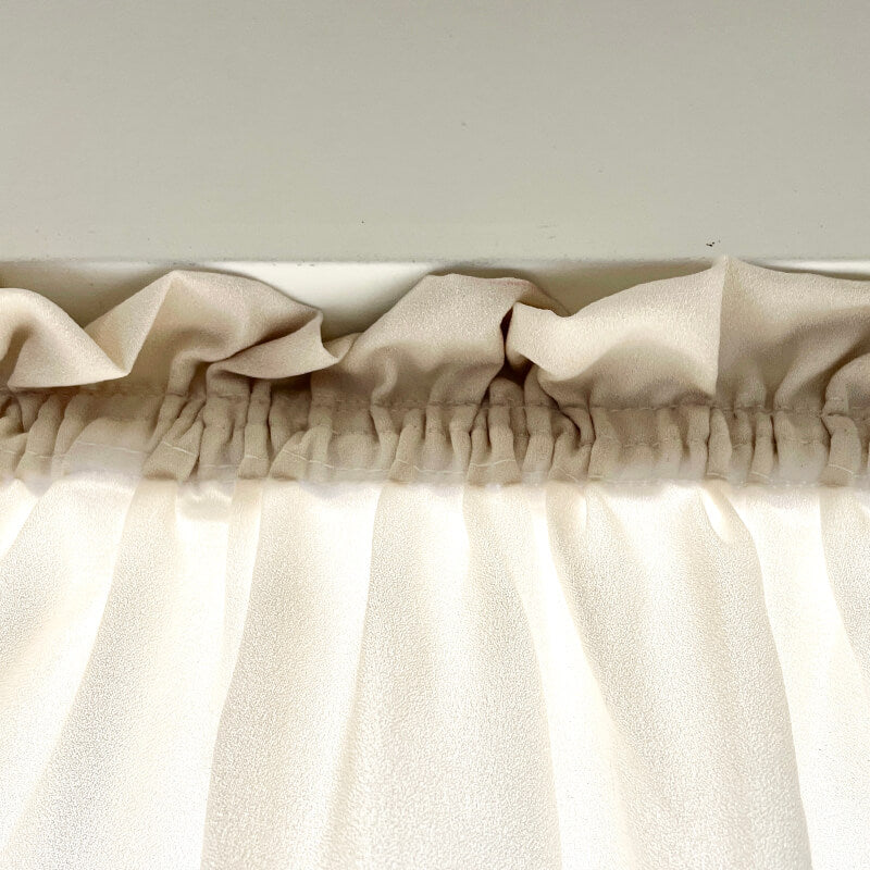 Sheer Ruffled Austrian Roman Shade Wallcovering / Custom Made Window Treatment Door Blinds