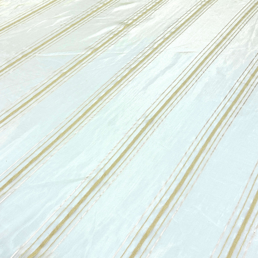 3 YARDS / 3 Colors /  110" Wide Striped Iridescent Sheer Fabric / Drapery, Curtain, Home Decor / fabric by the yard