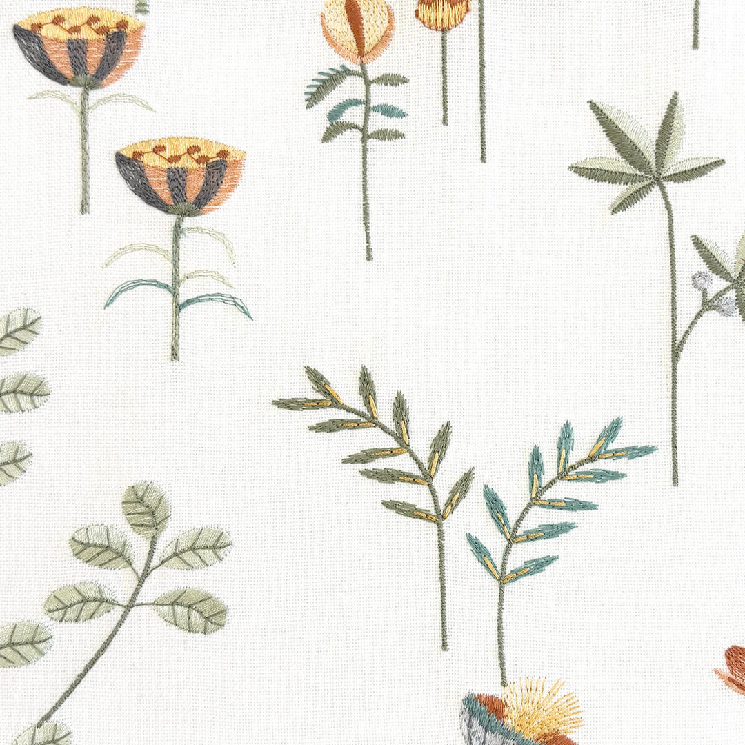 Lissandra Garden Embroidery Cotton Blend Fabric | 3 Colors